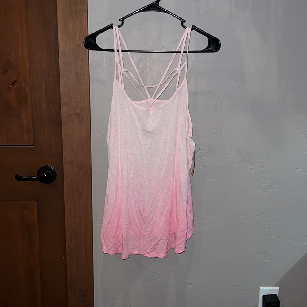 American Eagle Outfitters Pink Ombré Strappy Tank Top